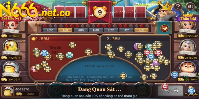 Ưu điểm khi tham gia chơi game Đại Chiến Đỏ Đen N666